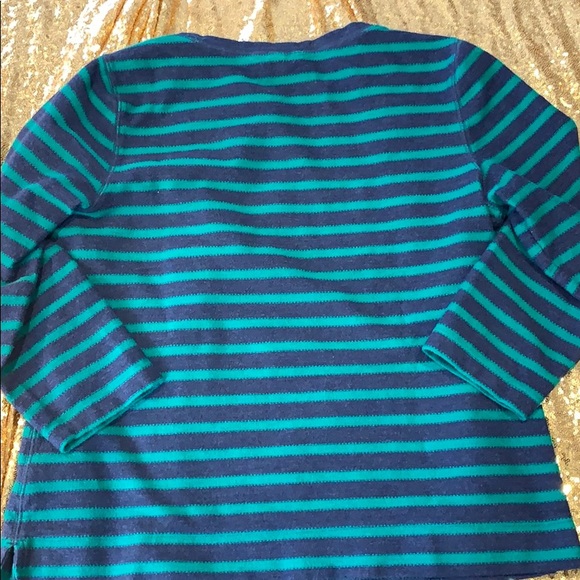 Lands End Striped Anchor Sweater - Picture 5 of 7